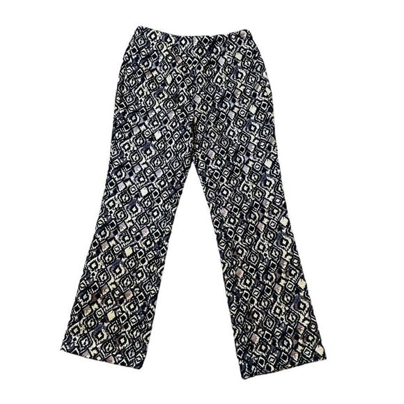 Free People Womens Mod Metallic Printed Cropped Pants Size 0 - Picture 3 of 14